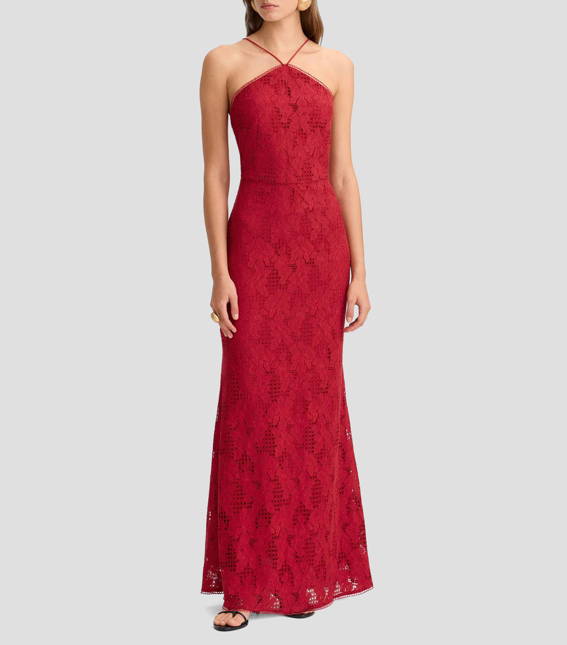 Vestido de fiesta largo liso Mujer